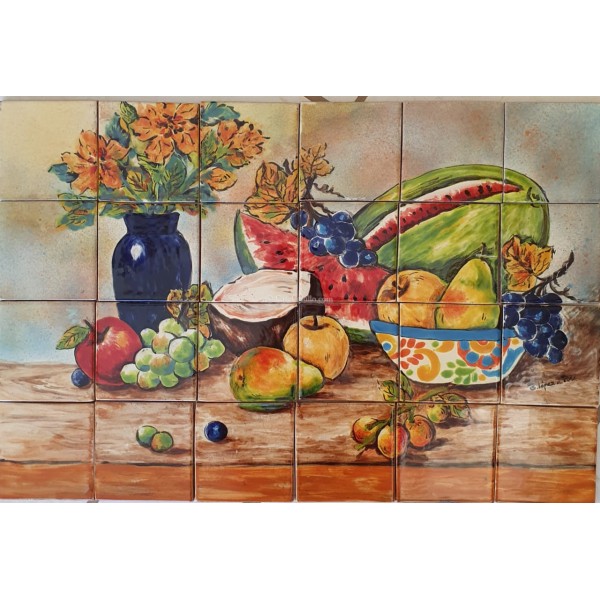 Mexican Talavera Mural Frutas 4